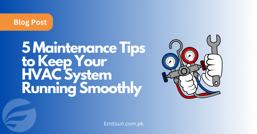 Illustration of 5 common HVAC maintenance by technicians